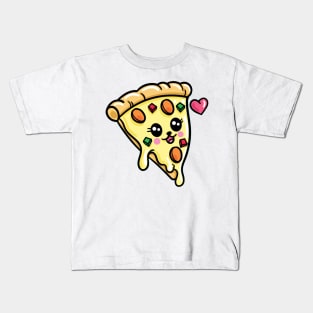 Kawaii Pizza Kids T-Shirt